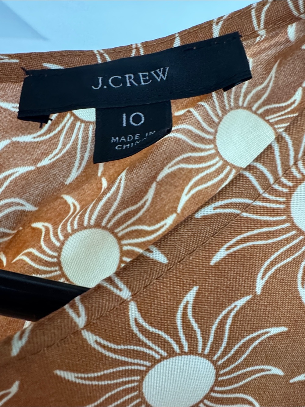 J. Crew Gold Midi Dress with White Sunburst Print - Picture 2 of 3